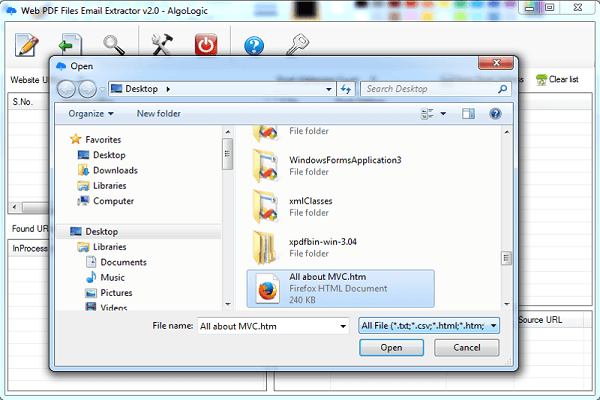 extract email address from website pdf